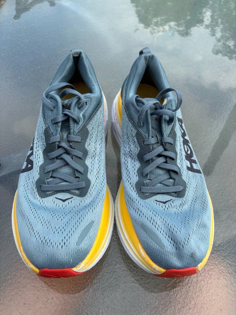 Hoka One One Bondi 8 Goblin Blue Mountain Spring Running Men 10 D Pre-Owned - Picture 2 of 9